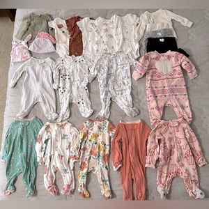 Newborn Girl Sleep & Plays, Onesies